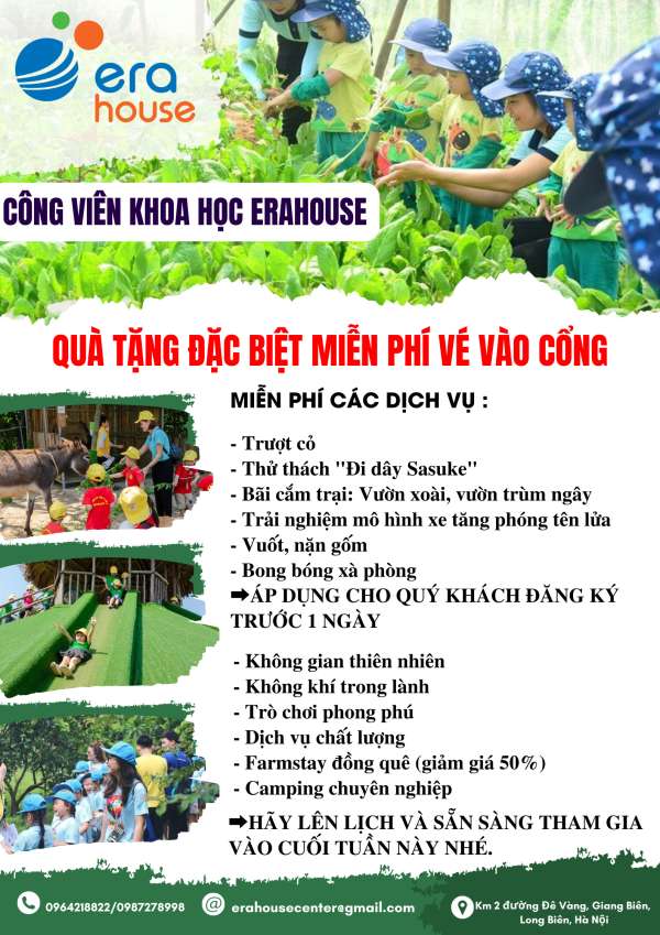 Quà tặng đặc biệt chào đón năm học mới miễn phí 100% vé vào cửa và một số dịch vụ